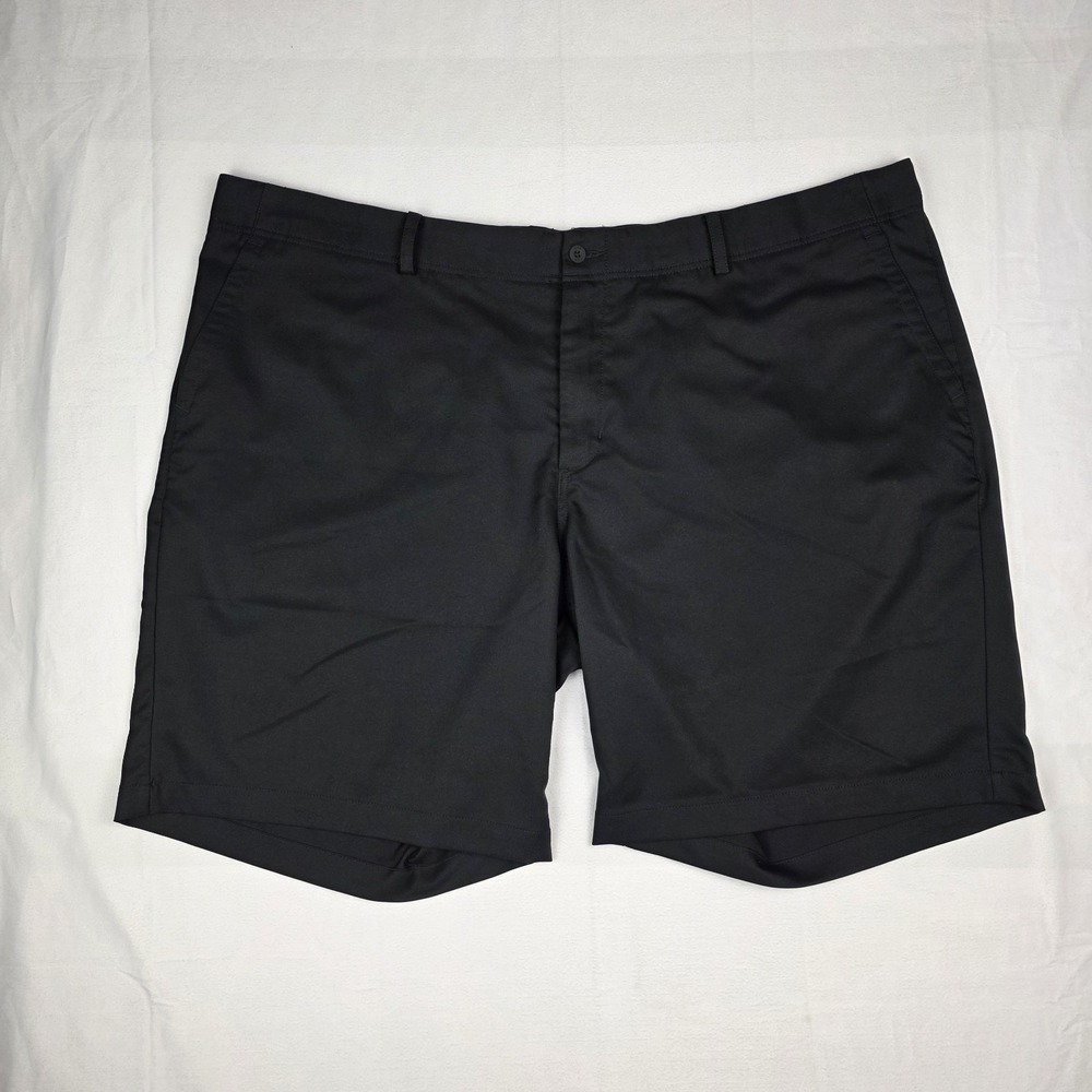 Nike Golf Shorts Mens 48 Black Flat Front Stretch Wicking Big And Tall Stretch